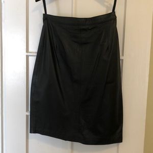 Black Leather Pencil Skirt